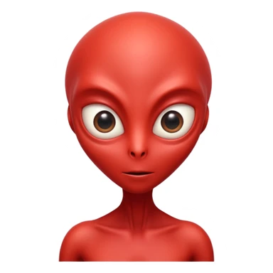 red alien sticker