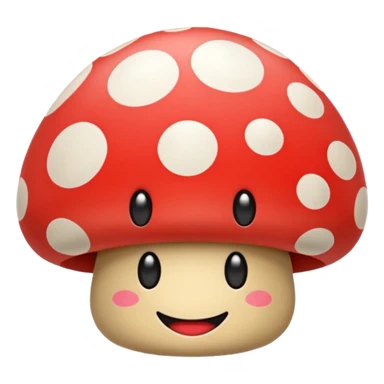Mushroom smiley sticker