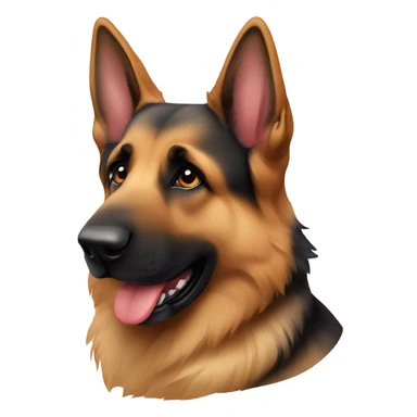 German shepherd kissing  sticker
