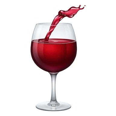 full glass of red wine sticker