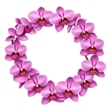 Pink orchid lei sticker
