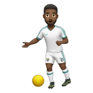 White Footballer juggling  sticker