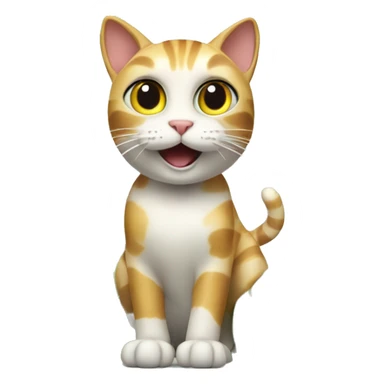 An european cat sat on a monstera plant leave and waving a checkered flag   sticker