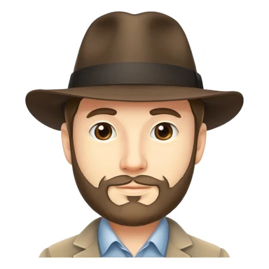 Guy with neckbeard tipping his fedora hat sticker