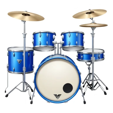 electric blue drum kit sticker