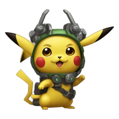 pikachu doom eternal sticker