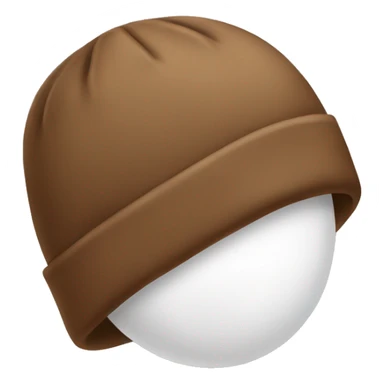 brown winter hat no person sticker