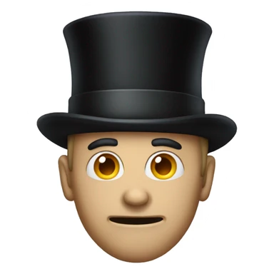 Scary man with top hat sticker
