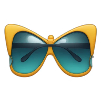 Tete avec noeud papillon et lunette de soleil sticker