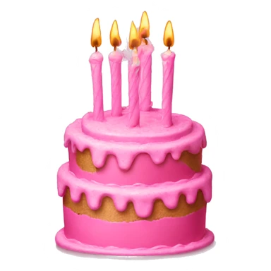 Pink birthday cake with 21 candles  sticker