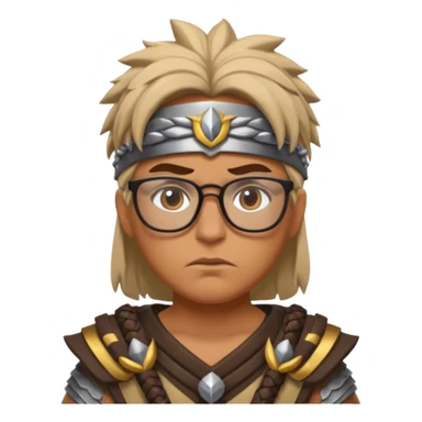 Glasses-Wearing wild Warrior sticker