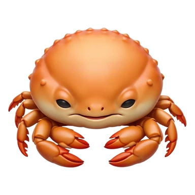 Meme-Worthy Cute Sleeping Baby Crab Portrait Emoji, Head and body resting peacefully with a contented smile, showcasing a petite, delicately armored form and eyes gently closed in serene slumber, Simplified yet adorably endearing features, highly detailed, glowing with a soft, drowsy coastal light, high shine, relaxed and utterly lovable, stylized with an air of playful laziness, soft glowing outline, capturing the essence of a sleeping baby crab that feels destined to become the next viral icon of adorable rest! sticker