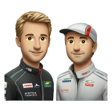 F1 aston Martin et F1 Ferrari côte à côte sticker