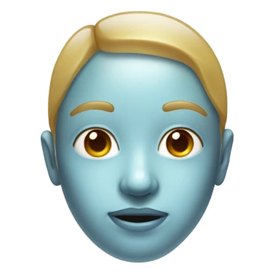 Face covered in clear liquid sticker