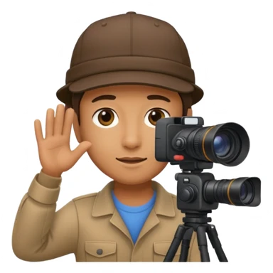 Camera man backwards taking a photo  sticker