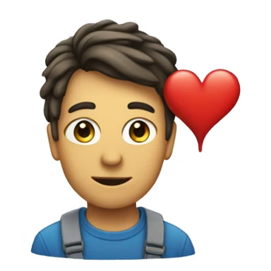 I avec un cœur à la place Du point  sticker