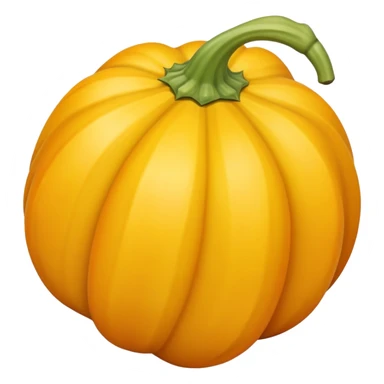 squash fruit, simple and clear, yellow-orange color sticker