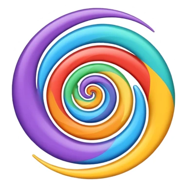 can with a dynamic swirl, vibrant colors sticker