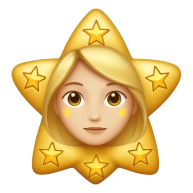 Real star shape face and body sticker