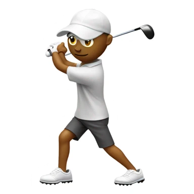 Golfer on a golf ball sticker