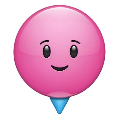 pink push pin  sticker