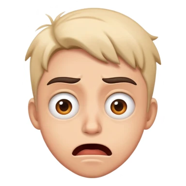 Person with anxiety and crazy face sticker