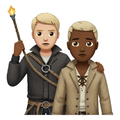 A white guy whipping a slave sticker