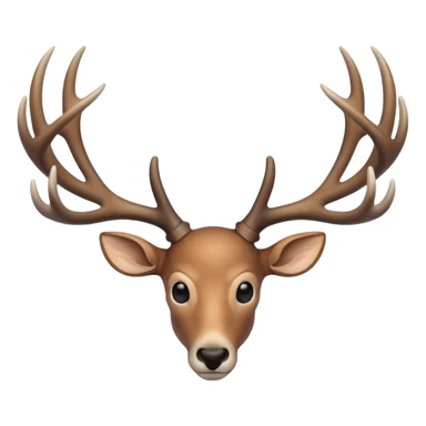 Minimalist deer antlers  sticker