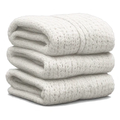 White folded knit blanket sticker