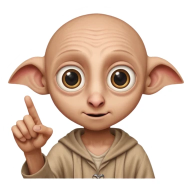 Incredibly shocked wow react image of dobby  sticker