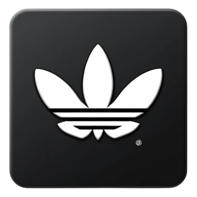 Adidas white stripes on black emoji sticker