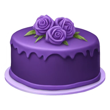 Purple funeral cake sticker