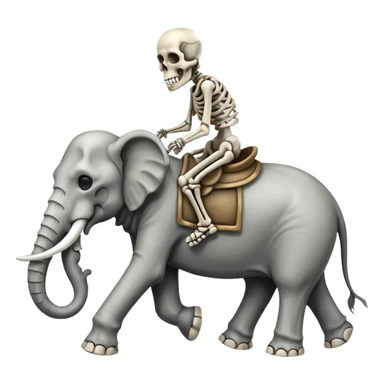 Skeleton Rider on elephant sticker