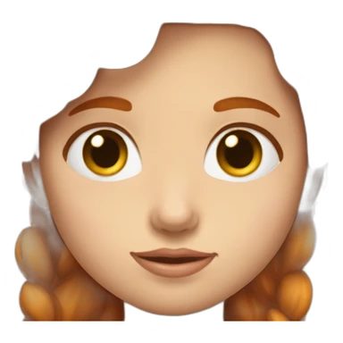 Fille rousse qui fait un câlin à un chient sticker