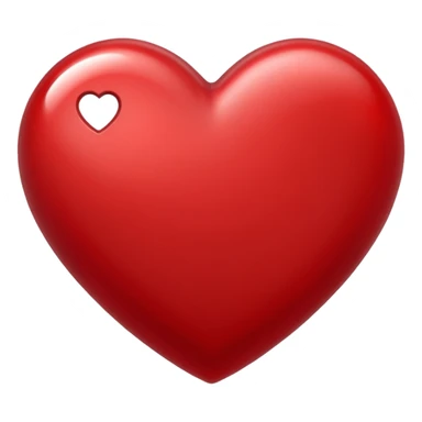 heart with a metallic red finish sticker