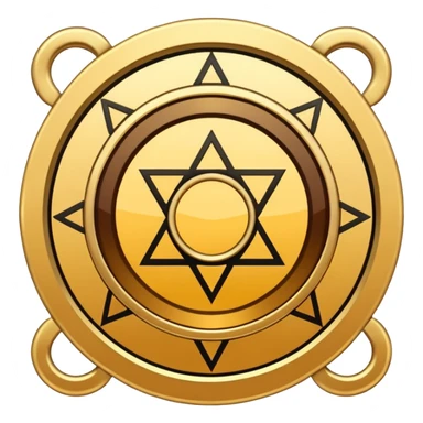chakana symbol, gold gradient sticker