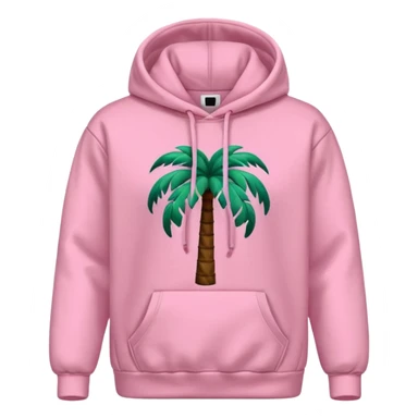 Pink palm puff hoodie sticker