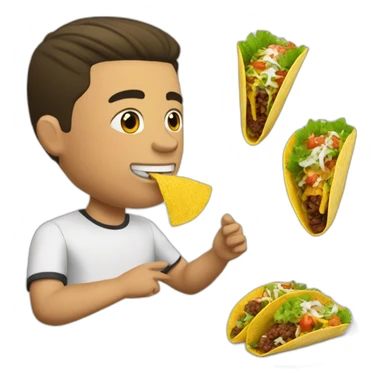 Ronaldo qui mange des tacos sticker