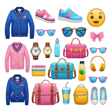 Colourful Preppy aesthetic  sticker