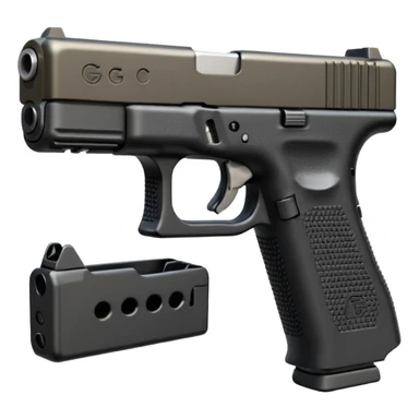 Glock 17 with an extended magazine sticker