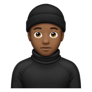 black man in black sweather sticker