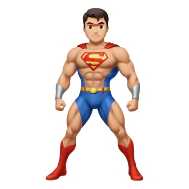 super man with leg sticker