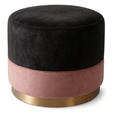 black and pink velvet ottoman sticker