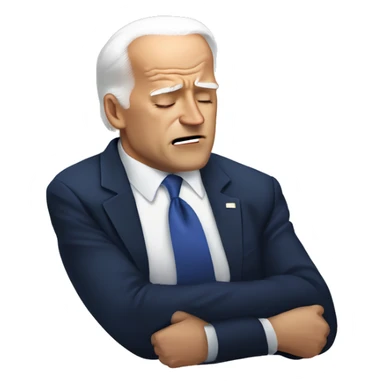 Joe Biden falling asleep sticker