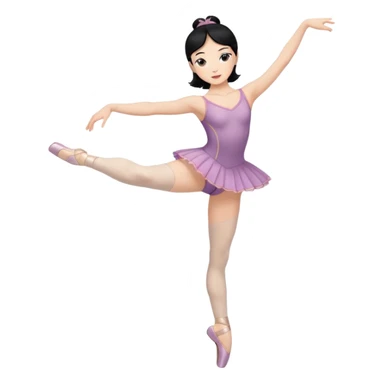 WOMAN BALLET DANCER BLACK HAIR AND NOT IN TUTU ONLY TWO LEGS sticker