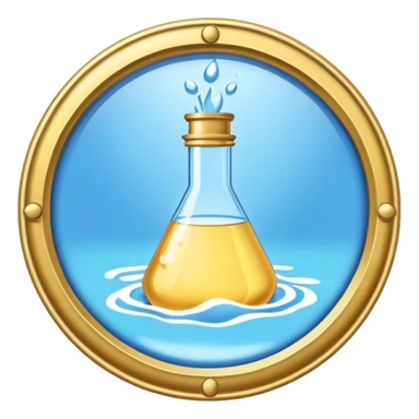 water works monopoly badge  sticker
