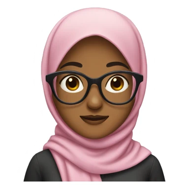 girl with hijab wearing glasses sticker