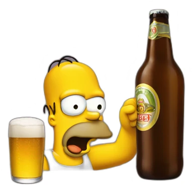 Homer simson qui boit une biere sticker