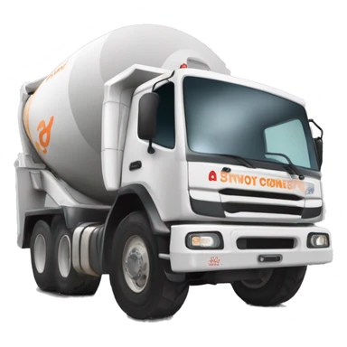concrete mixer truck add writing on the barrel “rapidmix” sticker