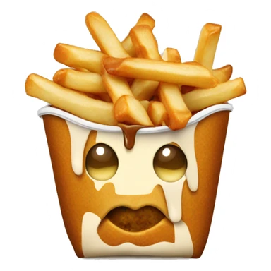 Poutine qui mange des pates sticker